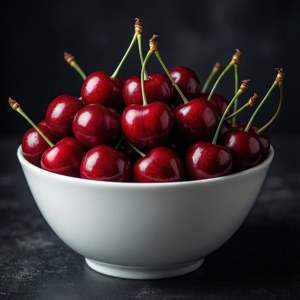 Red Cherry Bunch Bowl