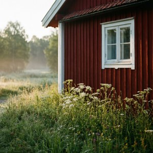 Red Cottage Morning