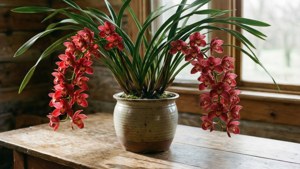 Red Cymbidium Rustic