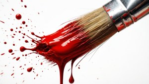 Red Drip Paintbrush