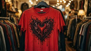 Red Emo Heart Shirt