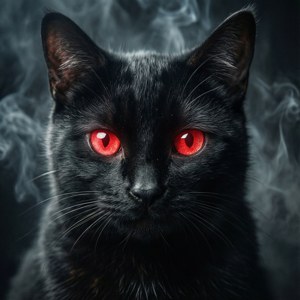 Red Eyes Cat Stare