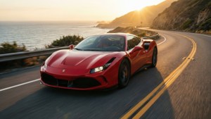 Red Ferrari on Coast