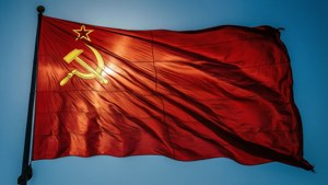 Red Flag Under Blue Sky