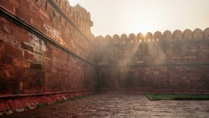 Red Fort Misty Morning
