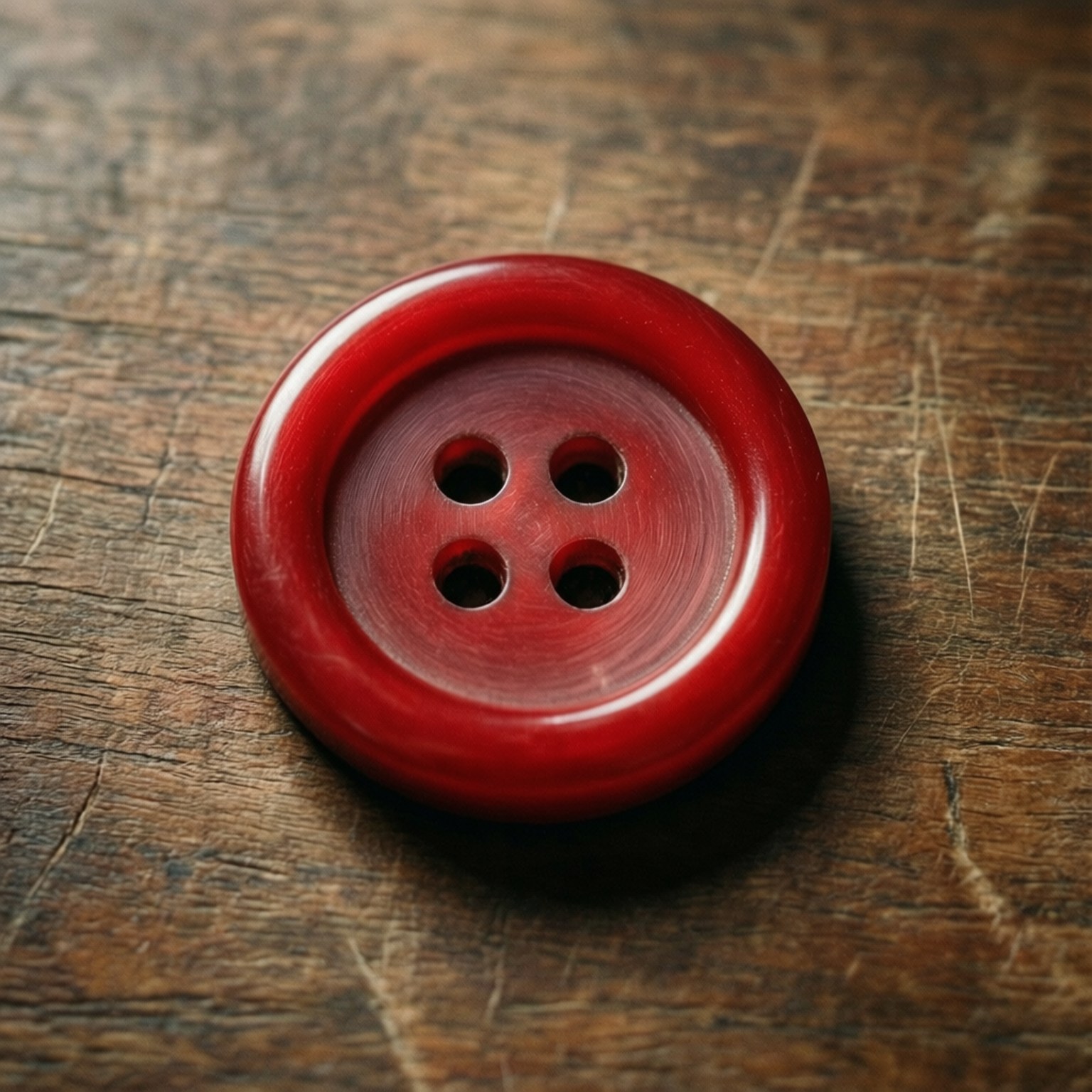 Red Four-Hole Button by Wallpapers.art Studio