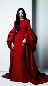 Red Gown Elegance