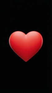 Red Heart on Black