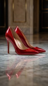 Red High Heels Reflection
