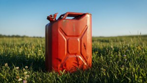Red Jerrycan in Field