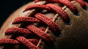 Red Laces Close-Up