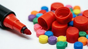 Red Marker and Caps