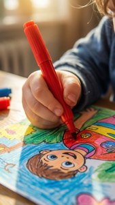 Red Marker Child