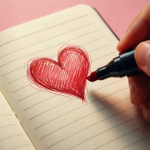 Red Marker Heart