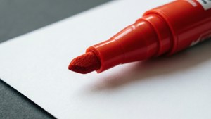 Red Marker on Paper