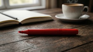 Red Marker Workspace