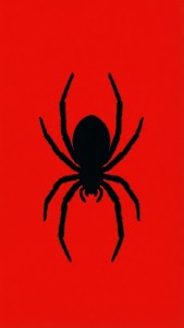 Red Minimalist Black Widow