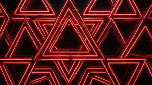 Red Neon Geometry