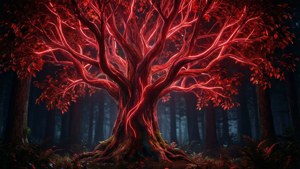 Red Neon Tree