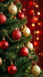 Red Ornament Christmas Tree
