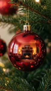 Red Ornament Reflection