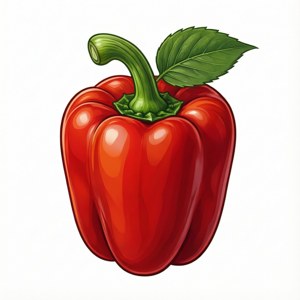 Red Pepper Vector Art