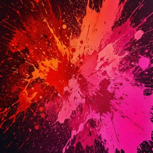 Red Pink Splatter Chaos