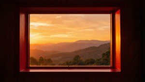 Red Rectangle Window View