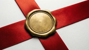 Red Ribbon Gold Seal