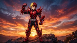 Red Riot at Sunset