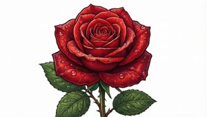 Red Rose Dew Drop