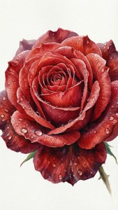 Red Rose Dewdrops