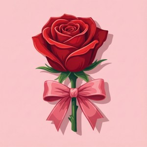 Red Rose Ribbon