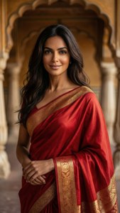 Red Saree Elegance