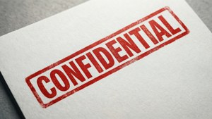 Red Stamp on Blank Document