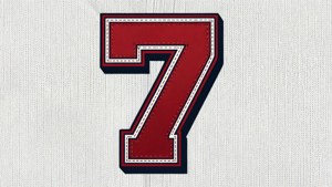 Red Stitched Number 7