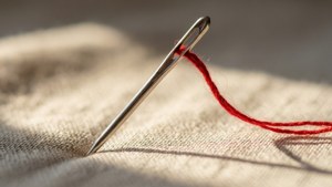 Red Thread Through Needle