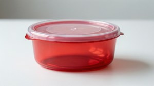 Red Tupperware Container