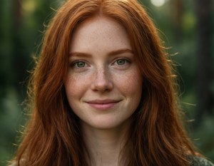 Redhead in the Woods