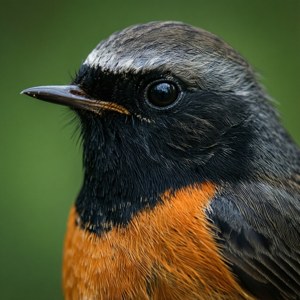 Redstart Portrait Close-Up