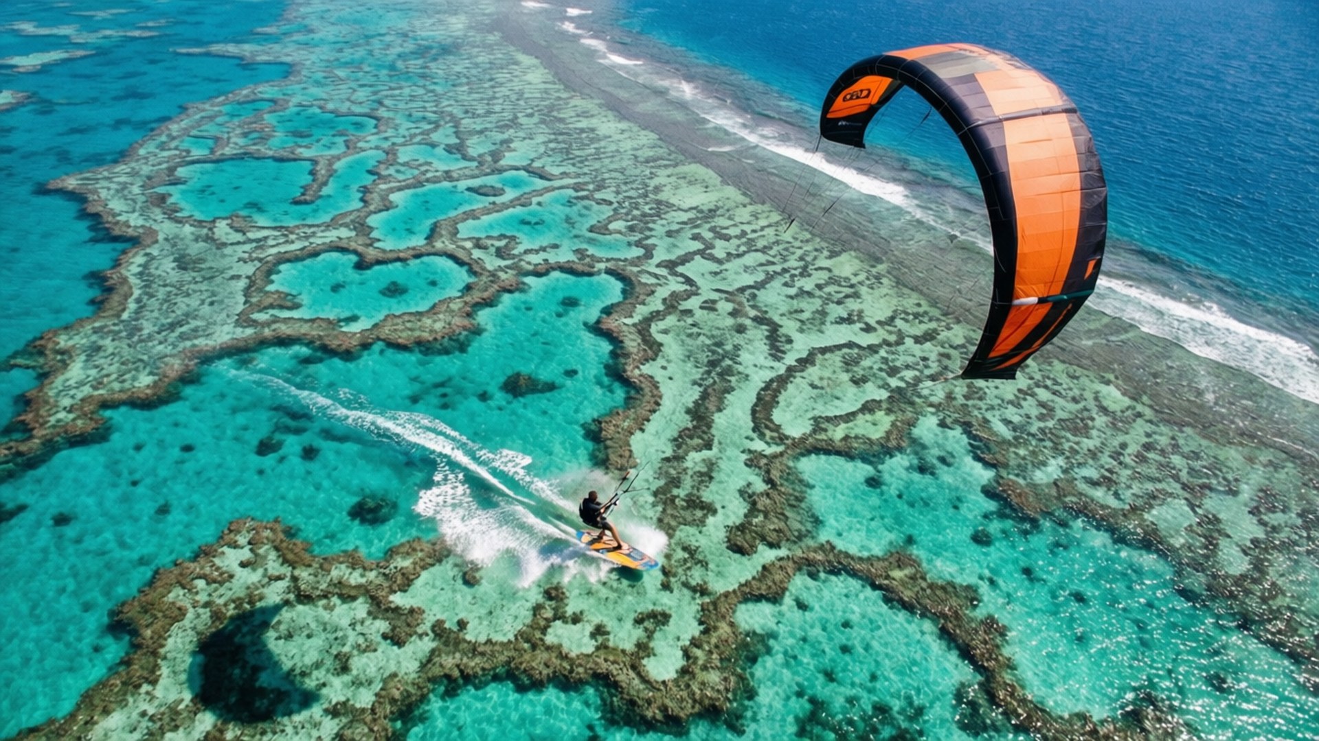 Reef Overflight by Wallpapers.art Studio