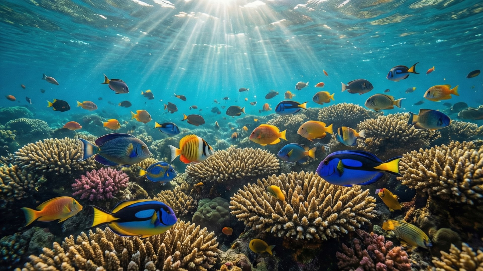 Reef Sunbeams by Wallpapers.art Studio