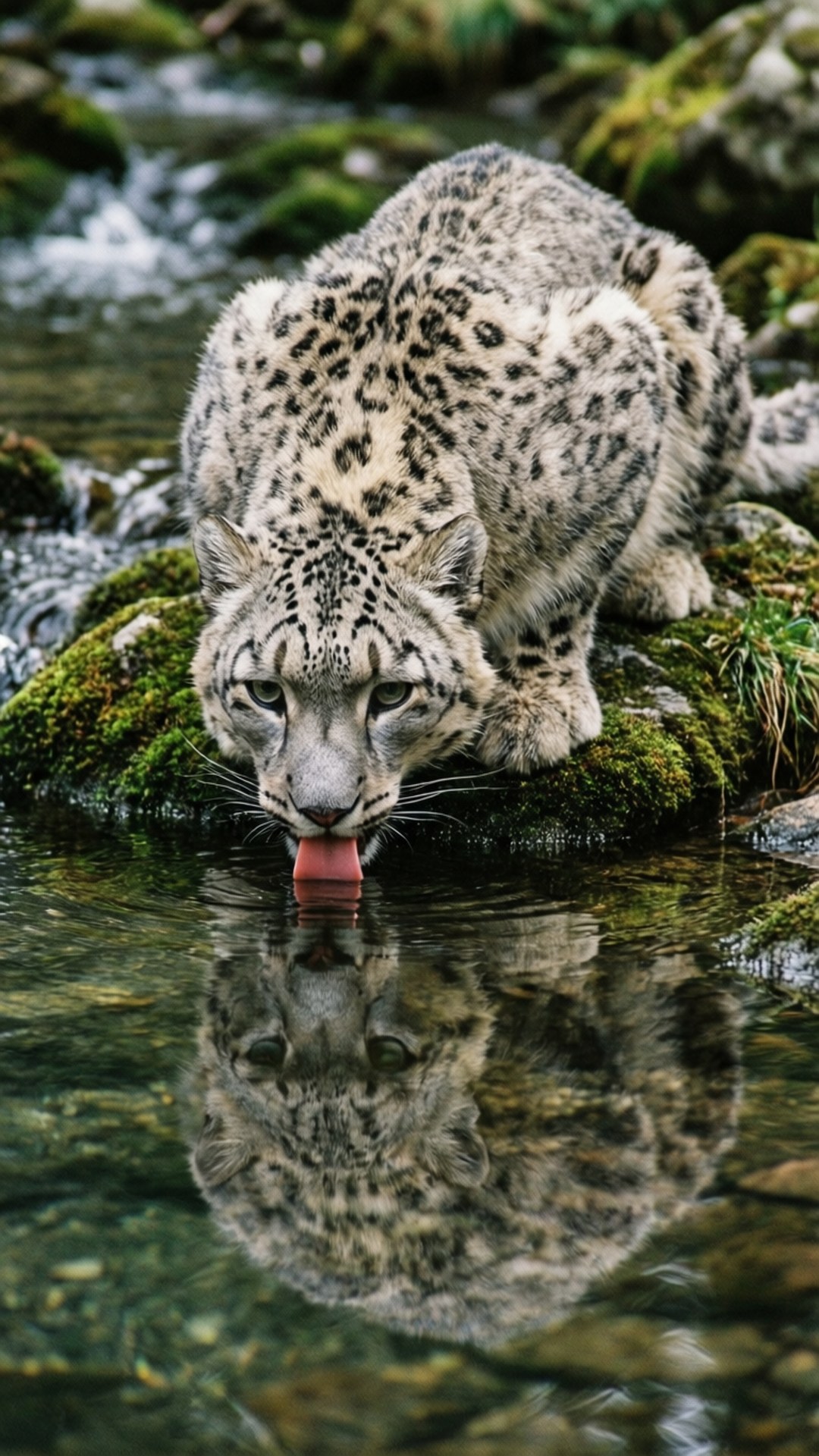 Reflection at the Stream by Wallpapers.art Studio