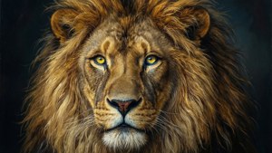 Regal Lion Portrait