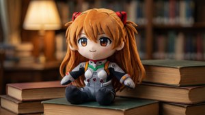 Rei Plush in Library