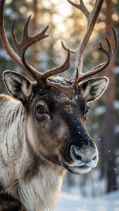 Reindeer Close-Up Portrait