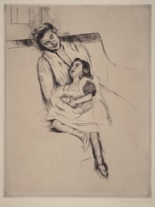 Reine and Margot Seated on a Sofa (No. 2)