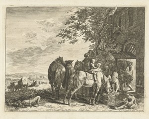 Reizigers voor de smidse