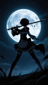 Rem Moon Silhouette