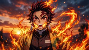 Rengoku Flame Sunset